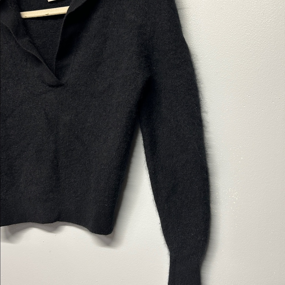 Khaite Jo Stretch‎ Cashmere Polo Sweater Black Size XS - Picture 5 of 7